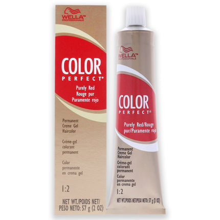 Wella Color Charm Permanent Hair Color Gel - 5 RR Level 5 Pure Red for Unisex - 2 oz Hair Color