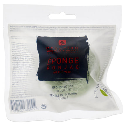 Erborian Au The Vert Konjac Sponge for Women - Gentle Exfoliating Facial Sponge