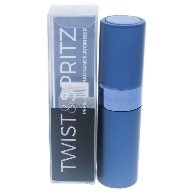 Twist and Spritz Atomiser - Blue for Women - 8 ml Refillable Spray (Empty)