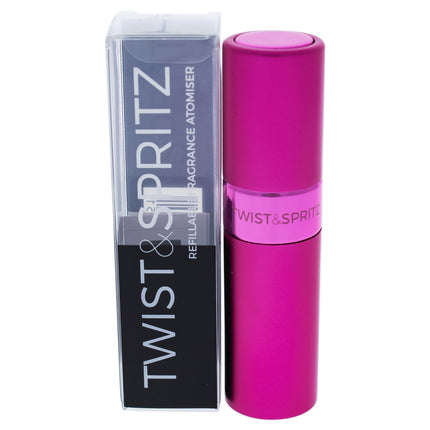 Twist and Spritz Atomiser - Hot Pink for Women - 8 ml Refillable Spray (Empty)