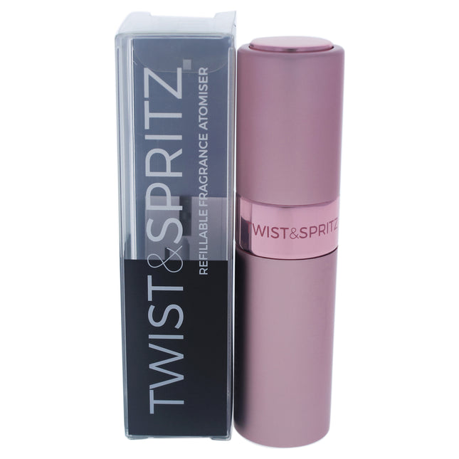 Twist and Spritz Atomiser - Light Pink Refillable Spray for Women - 8ml Empty Bottle
