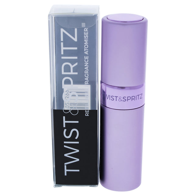 Twist and Spritz Atomiser - Light Purple for Women - 8 ml Refillable Spray (Empty) - Perfect for Travel and On-The-Go!