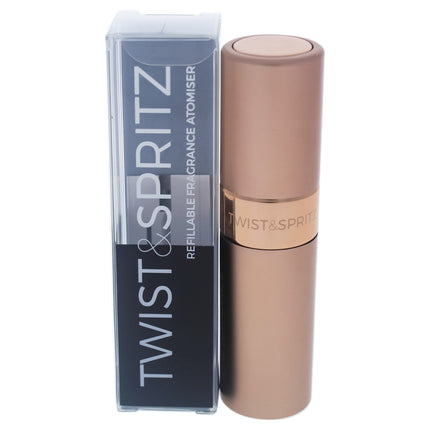Rose Gold Twist and Spritz Atomiser for Women - 8 ml Refillable Spray (Empty)