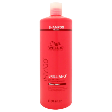 Wella Invigo Brilliance Shampoo For Coarse Hair - 33.8 oz Shampoo for Unisex