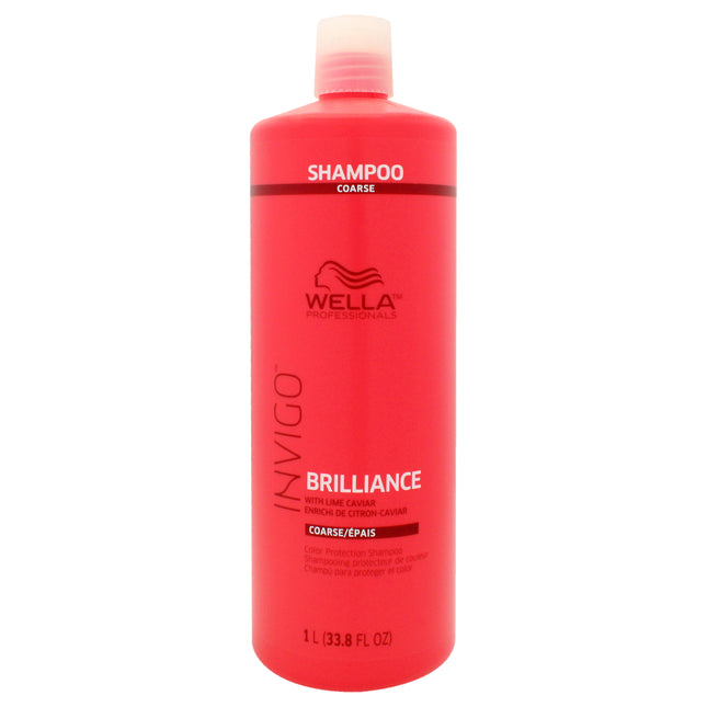 Wella Invigo Brilliance Shampoo For Coarse Hair - 33.8 oz Shampoo for Unisex
