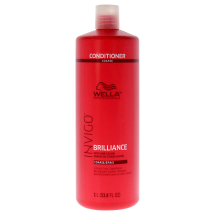Wella Invigo Brilliance Conditioner For Coarse Hair - 33.8 oz Conditioner for Unisex