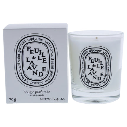 Diptyque Feuille de Lavande Candle - 2.4 oz, Luxurious Lavender Scented Candle for Men and Women