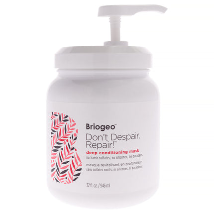 Briogeo Dont Despair Repair Deep Conditioning Mask for Women - 32 oz Masque - Hydrating Hair Treatment for Damaged Hair