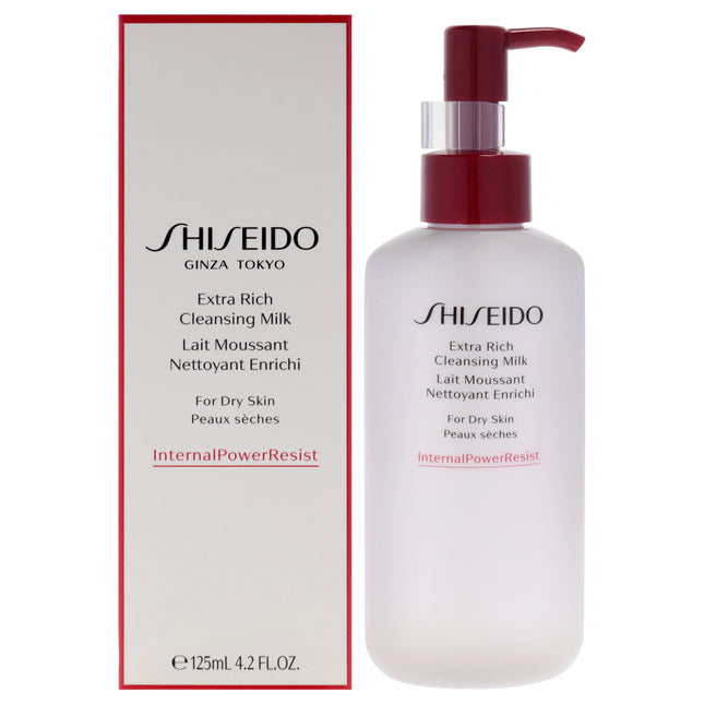 Shiseido Extra Rich Cleansing Milk for Women - 4.2 oz Cleanser for Nourished Skin
