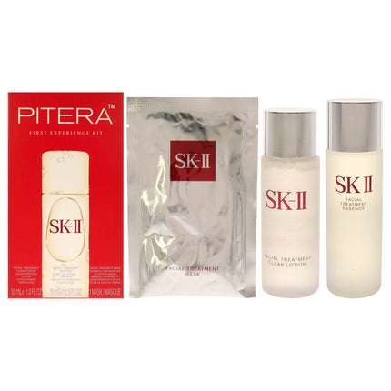 SK-II Pitera First Experience Kit for Unisex - Facial Treatment Essence, Clear Lotion, and Mask - 3 Pc Set
