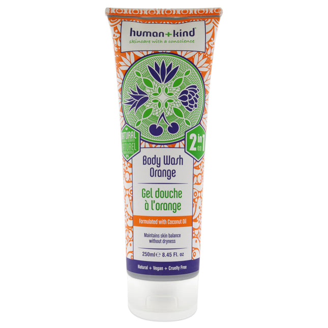 Human+Kind Orange Body Wash for Unisex - 8.45 oz, Hydrating and Refreshing Formula