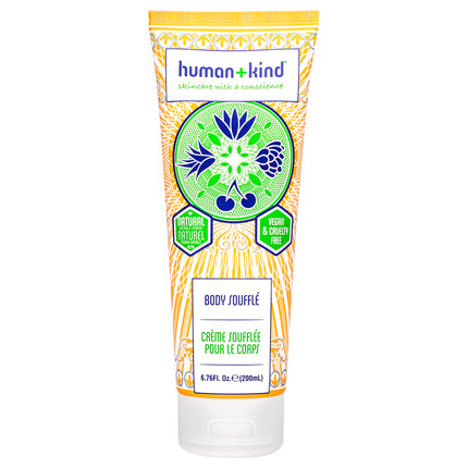 Human+kind Body Souffle Cream for Unisex - Hydrating Body Cream 6.76 oz Tube