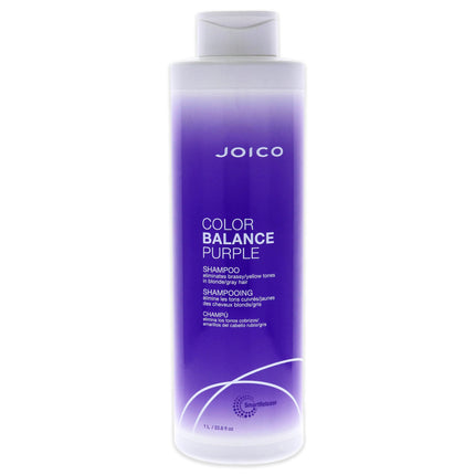 Joico Color Balance Purple Shampoo - 33.8 oz Unisex Shampoo for Balancing Brassiness
