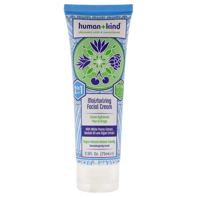 Human+Kind Moisturising Facial Cream for Unisex - 2.5 oz Cream