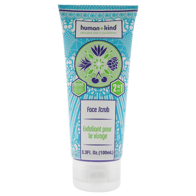 Human+Kind Face Scrub for Unisex - 3.3 oz Scrub for Gentle Exfoliation