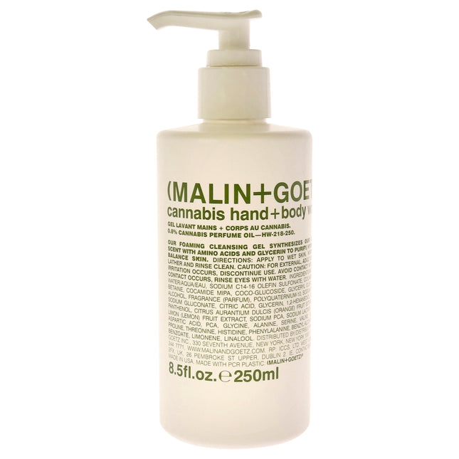 Malin + Goetz Cannabis Hand and Body Wash for Unisex - 8.5 oz Body Wash