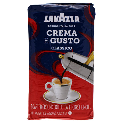 Lavazza Crema e Gusto Classico Roast Ground Coffee - 8.8 oz Medium Roast Coffee for Both Men and Women