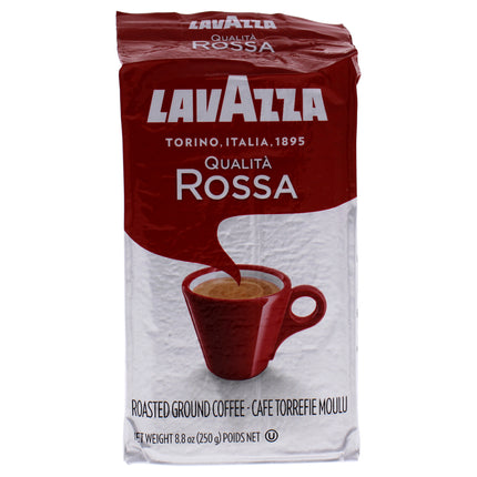 Lavazza Qualita Rossa Roast Ground Coffee for Unisex - 8.8 oz - Rich Aroma and Flavor
