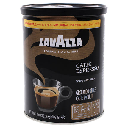 Lavazza Caffe Espresso Medium Roast Ground Coffee - 8 oz for Unisex
