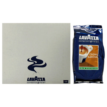 Lavazza Espresso Point Crema and Aroma Coffee Pods for Unisex - 100 Pods Coffee