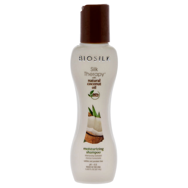 Biosilk Silk Therapy Moisturizing Shampoo with Natural Coconut Oil - 2.26 oz