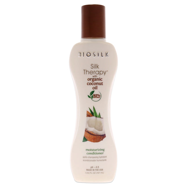 Biosilk Silk Therapy with Coconut Oil Moisturizing Conditioner for Unisex - 5.64 oz
