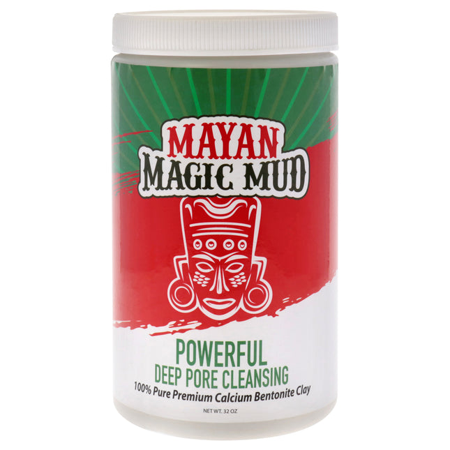 Powerful Deep Pore Cleansing Calcium Bentonite Clay by Mayan Magic Mud - 32 oz Unisex Cleanser