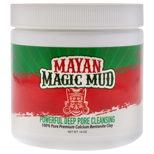 Detoxify and Rejuvenate with Mayan Magic Mud Powerful Deep Pore Cleansing Calcium Bentonite Clay - 16 oz Cleanser for Unisex