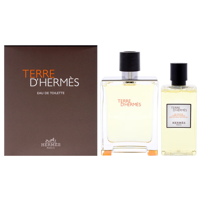 Hermes Terre D'Hermes for Men 2 Pc Gift Set: EDT Spray and Shower Gel, 3.3oz and 2.7oz