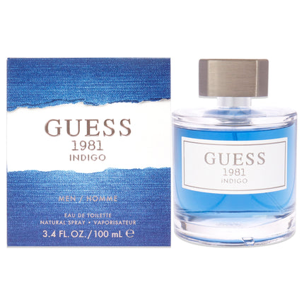 Guess 1981 Indigo by Guess for Men - 3.4 oz EDT Spray - Perfect for the Modern Man