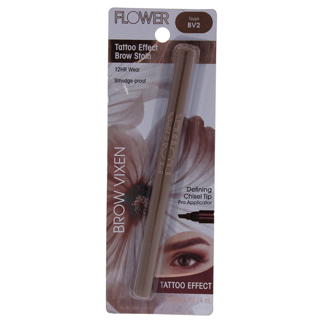 Flower Beauty Brow Vixen Tattoo Effect Brow Stain in BV2 Taupe - 0.034 oz Eyebrow Stain for Women