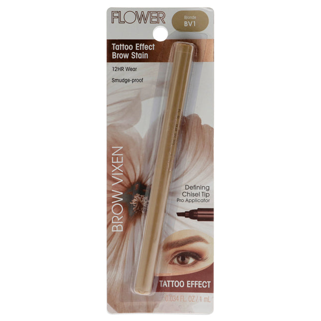 Flower Beauty Brow Vixen Tattoo Effect Brow Stain in BV1 Blonde - 0.034 oz Eyebrow Stain for Women