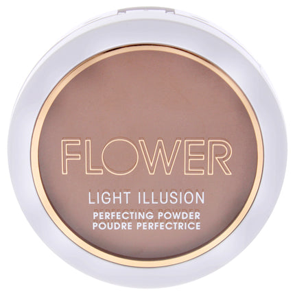Flower Beauty Light Illusion Perfecting Powder in D3 Mocha for Radiant Skin - 0.28 oz Powder for Women