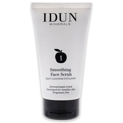 Idun Minerals Smoothing Face Scrub for Women - 2.53 oz Scrub | Gentle Exfoliating Facial Scrub