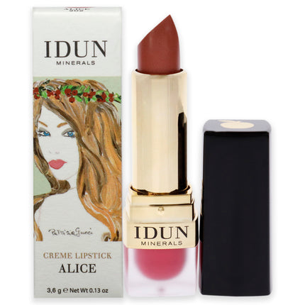 Idun Minerals Creme Lipstick in Shade 202 Alice for Women - 0.13 oz Lipstick