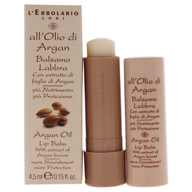 LErbolario Lip Balm: Argan Oil Infused Hydrating Lip Treatment - 0.15 oz