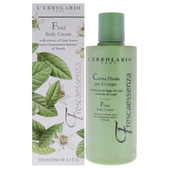 LErbolario Fluid Body Cream - Frescaessenza: Hydrating Body Cream for Unisex - 6.7 oz