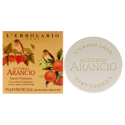 LErbolario Perfumed Soap - Accordo Arancio for Unisex - 3.5 oz Soap