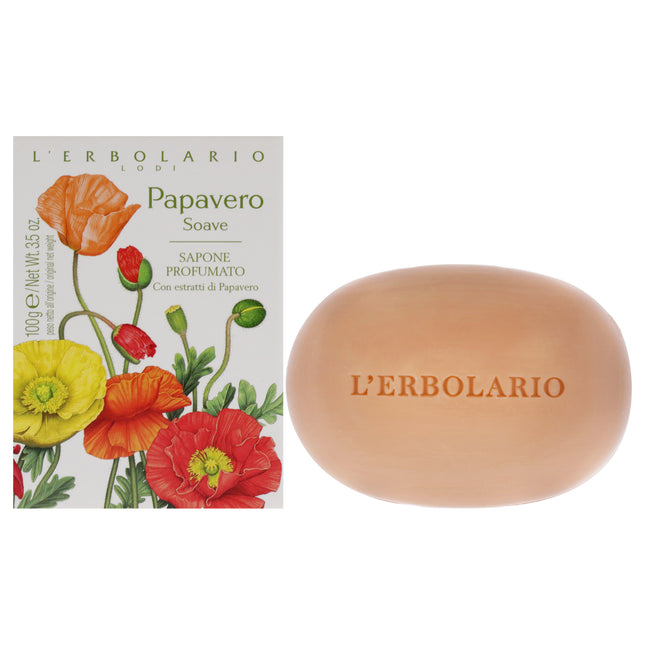 LErbolario Perfume Soap - Sweet Poppy for Unisex - 3.5 oz Soap