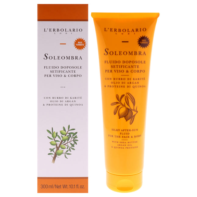 LErbolario Soleombra Silky After-Sun Fluid - 10.1 oz Sunscreen for Unisex