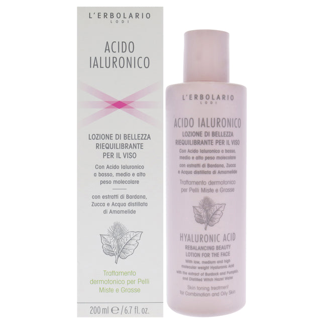 LErbolario Hyaluronic Acid Rebalancing Beauty Lotion for Unisex - 6.7 oz Lotion