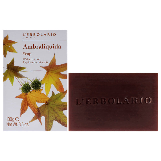 LErbolario Ambraliquida Soap for Unisex - 3.5 oz, Gentle Cleansing Bar