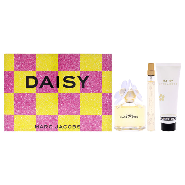 Marc Jacobs Daisy Women's Perfume Gift Set - 3 Pc 3.3oz EDT Spray, Mini 0.33oz EDT, 2.5oz Body Lotion