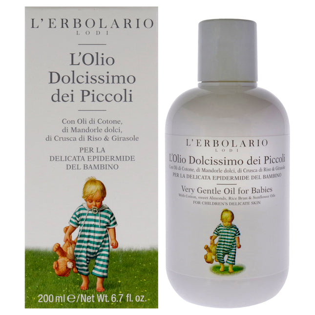 LErbolario Very Gentle Oil for Babies - Soothing and Nourishing Oil for Kids - 6.7 oz