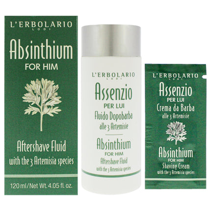 LErbolario After Shave Fluid - Absinthium for Men - 4.05 oz - Soothing Aftershave Formula