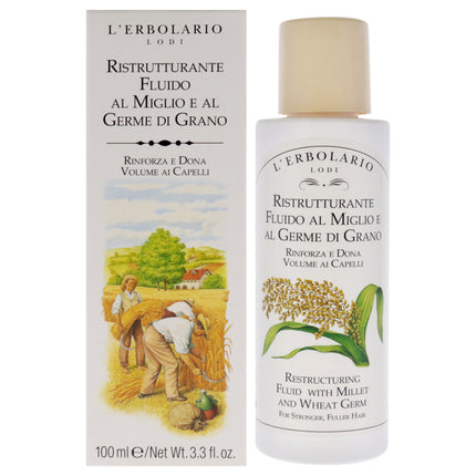 LErbolario Restructuring Fluid with Millet and Wheat Germ - 3.3 oz Fluid for Unisex