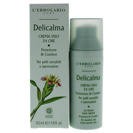 Delicalma 24 Hours Face Cream by L'Erbolario for Unisex - 1.6 oz Cream - Soothing Moisturizer for All-Day Hydration