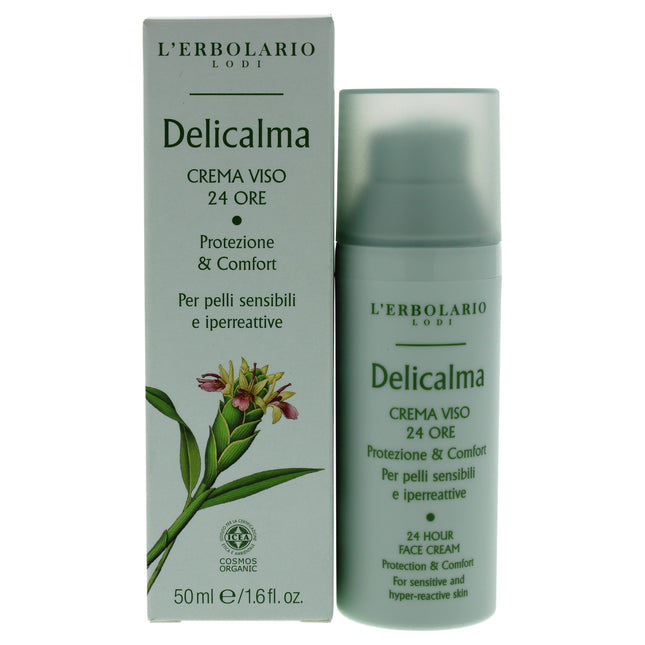 Delicalma 24 Hours Face Cream by L'Erbolario for Unisex - 1.6 oz Cream - Soothing Moisturizer for All-Day Hydration