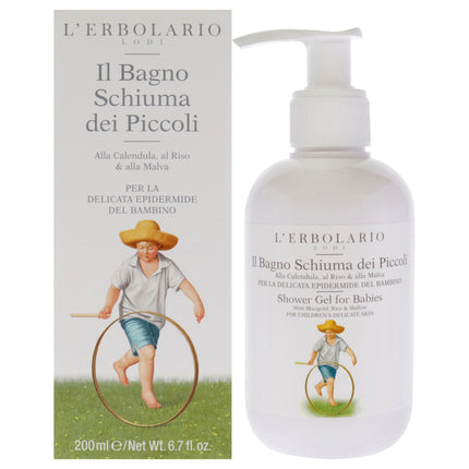 LErbolario Shower Gel for Babies - Gentle Bath Gel for Kids - 6.7 oz