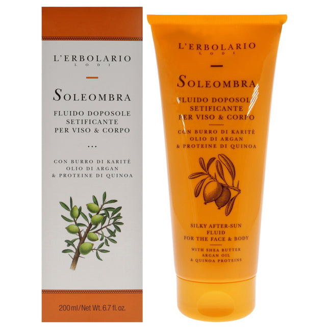 Soleombra Silky After-Sun Fluid by LErbolario for Unisex - 6.7 oz Fluid - Soothing Post-Sun Moisturizer
